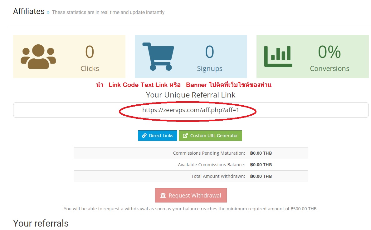 รับรายได้ แนะนำ affiliates